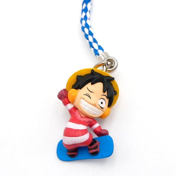 リゾート限定 ワンピース ルフィ スノボー3 根付 ストラップ ONE PIECE