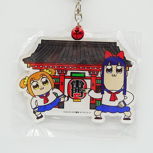ご当地 ポプテピピック 雷門相撲 アクリルキーホルダー ポプ子 ピピ美 