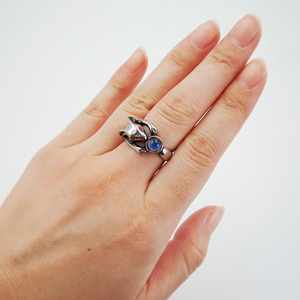 色が変わる ムードリング ウサギ 立体 色 指輪 ゆびわ アニマル うさぎ