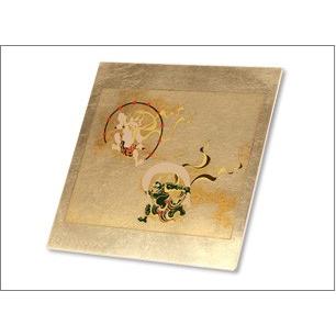 蒔絵 高級ステーショナリーFセット（金の風神雷神） : 日本のおみやげ