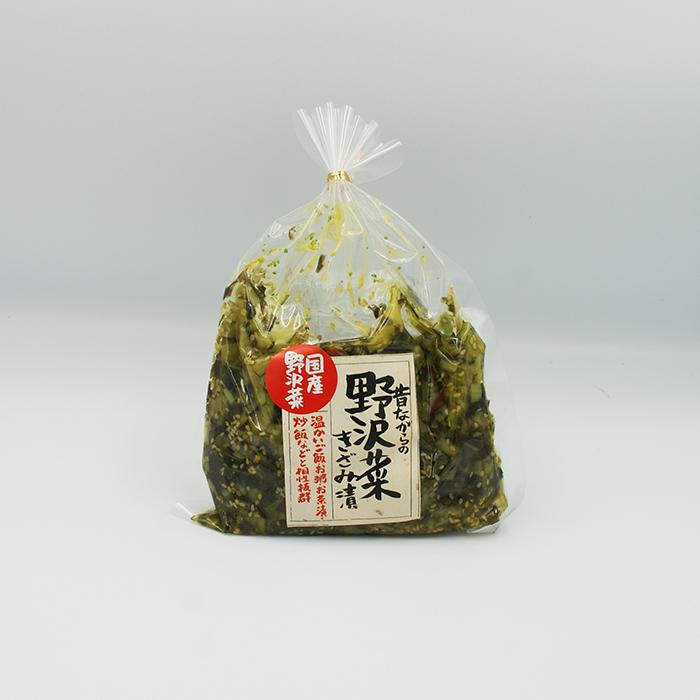 （メール便・送料込）昔ながらの野沢菜きざみ漬130g×2個（信州長野のお土産 お漬物 野沢菜漬け物 つけもの 刻み醤油漬け） | 