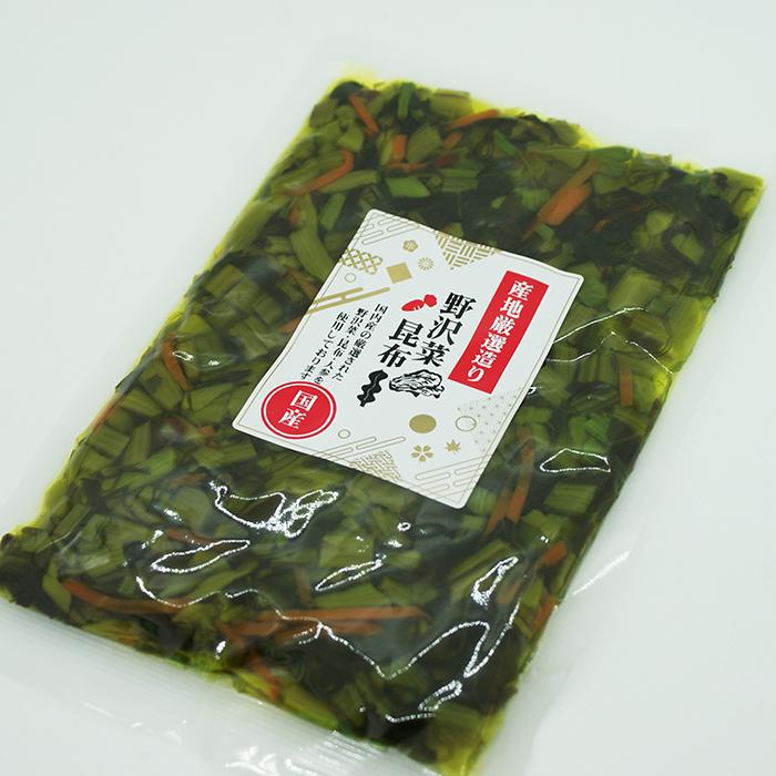 国産野沢菜昆布（信州長野のお土産 お漬物 野沢菜漬け物 つけもの 醤油