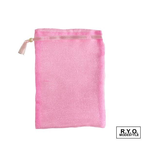 オーガンジーポーチ 巾着 LLサイズ 100枚 OEM可能 W150xH200mm  