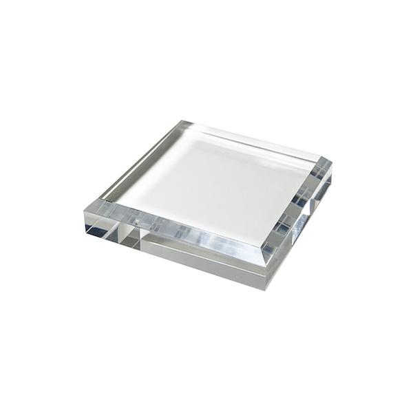 高級アクリルブロック 面取り SLOPE W50x50xH10mm 3枚セット