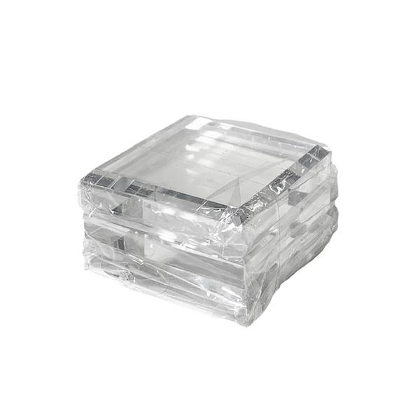 高級アクリルブロック 面取り SLOPE W50x50xH10mm 3枚セット