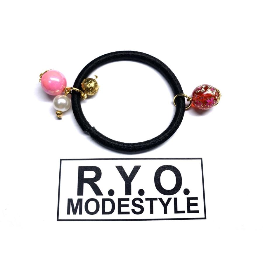 和玉 転写玉 桜 ヘアゴム 日本製 アクセサリー 和物 お土産 : R.Y.O.