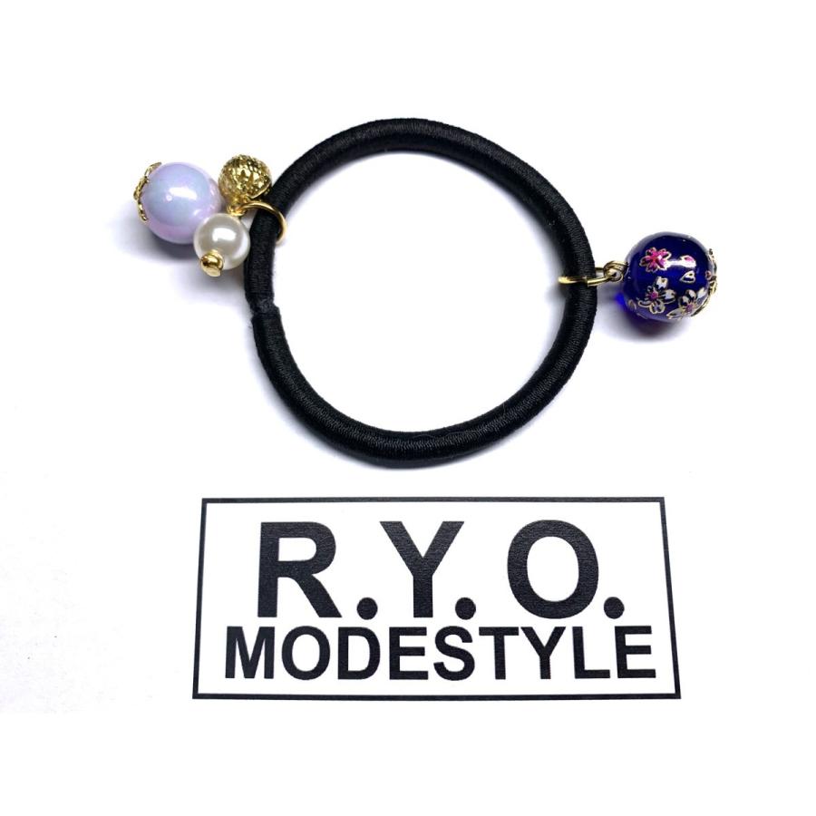和玉 転写玉 桜 ヘアゴム 日本製 アクセサリー 和物 お土産 : R.Y.O.