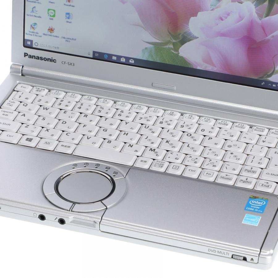 ノートパソコン Panasonic CF-SX3 第4世代Corei5 Office2019付き 新品SSD480GB メモリ8GB Bluetooth Windows 10/11 美品 軽量 中古｜omlstore｜06