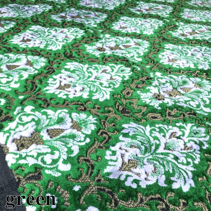 金華山 王朝 グリーン 生地 トラック内装 : OMO Textile Products