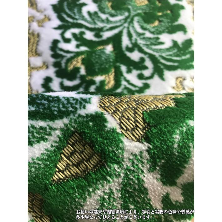 金華山 王朝 グリーン 生地 トラック内装 : OMO Textile Products