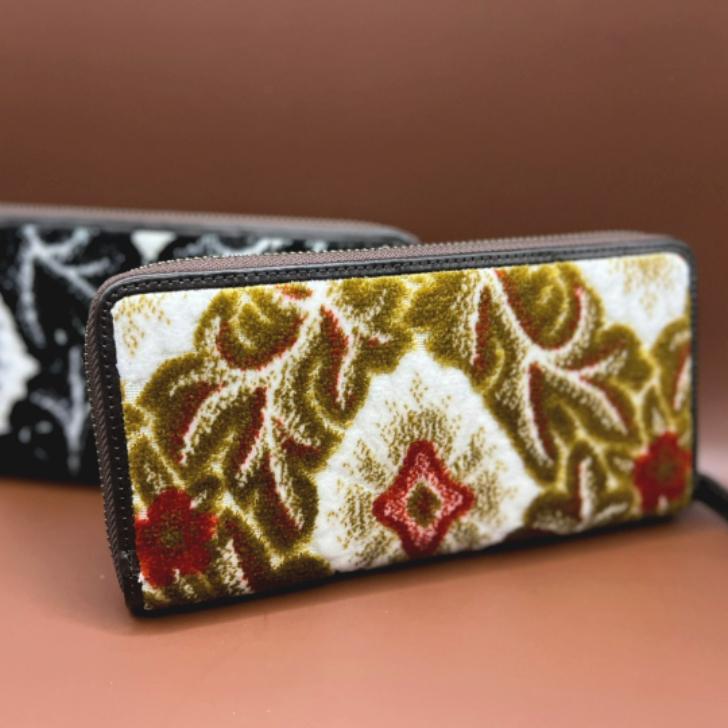 金華山 財布 大花束 長財布 本革 レザー : OMO Textile Productsヤフー