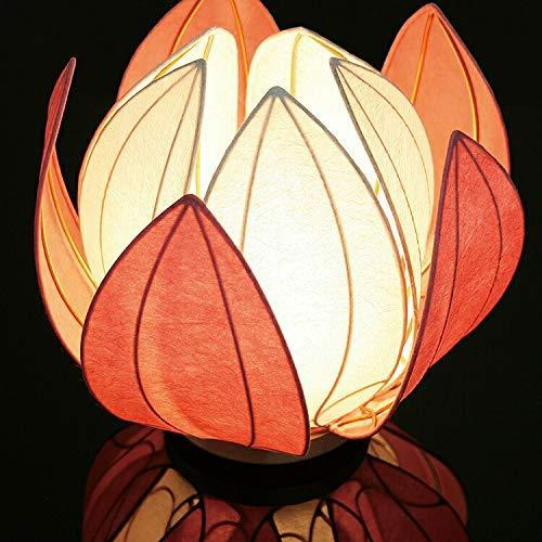 お盆飾り 盆提灯 はなあかりピンク のある和紙で作られた盆提灯 コード式提灯 4989632392058