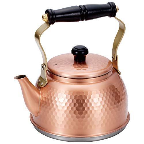 セット送料無料 新光金属 ケトル 素銅 1.5L IH対応 鎚目入れケトル IH