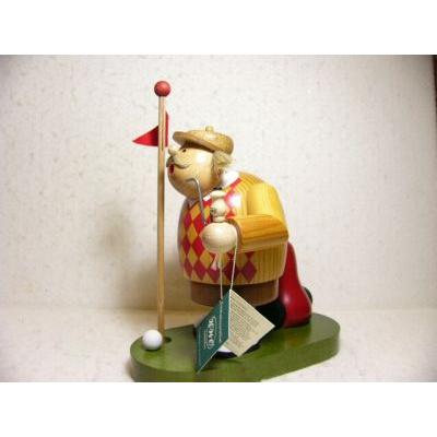 木のおもちゃ ドイツ 木製 知育玩具 KWO煙だし人形・ゴルファー送料