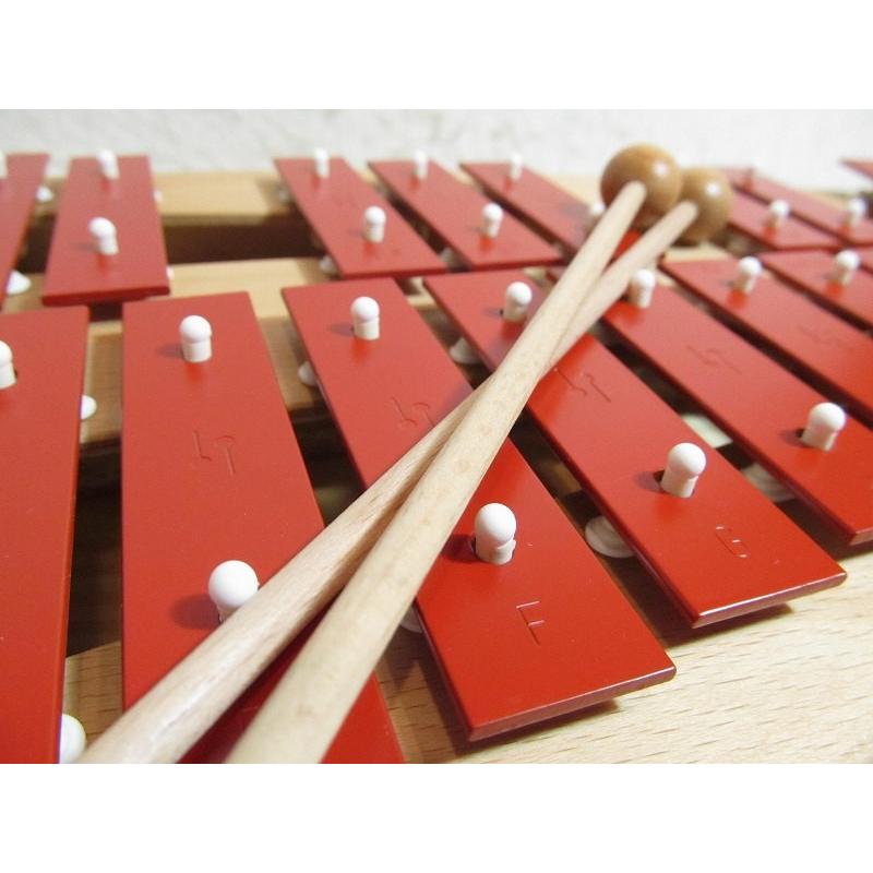 ドイツ 木製 知育玩具 二段メタルフォン(送料無料)ゾノア社製