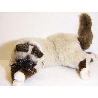 ドイツ 知育玩具 ケーセン社・ぬいぐるみ・ねそべり猫・ヒマラヤン