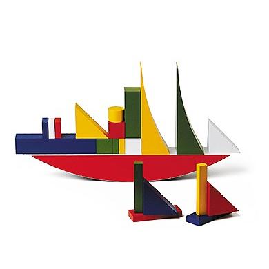 バウハウス 積み木 Ein Schiff 木製 デザイン玩具 naef（ネフ） ネフ社の積木 バウハウス バウスピール【ラッピング包装