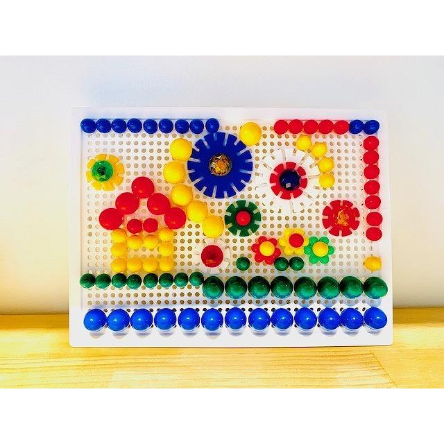 楽天 メール便送料無料 Lenaモザイク お試しセット5 ボード 小 普通ステッキの大と中 透明ステッキの大 ロンディ 花はじき入り ドイツ 知育玩具