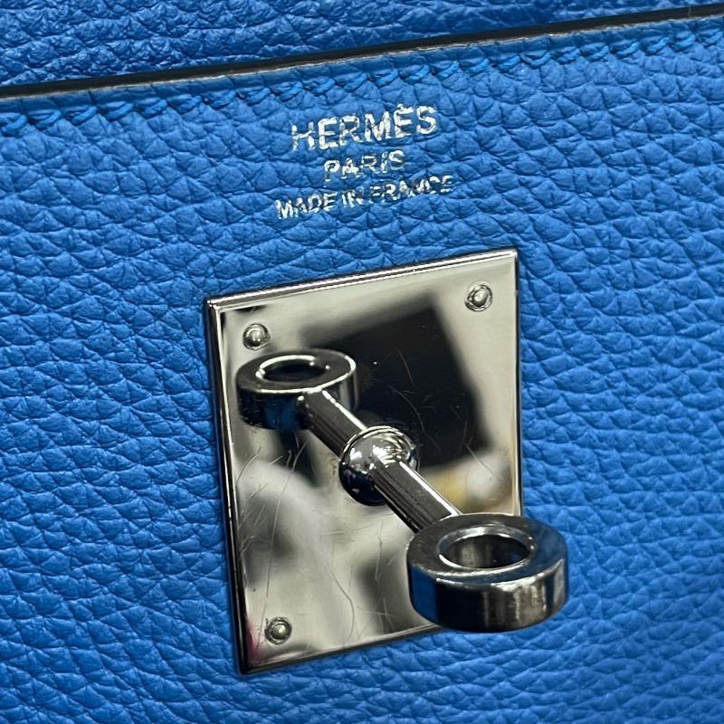 エルメス HERMES ケリー28 ケリー 28 バッグ トートバッグ ショルダーバッグ トゴ ブルーザンジバル ブルー 青 シルバー金具｜omoio｜06