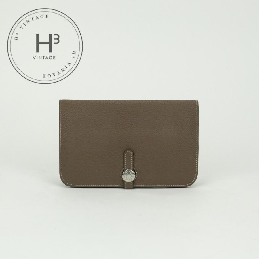エルメス HERMES ドゴンGM ドゴン GM ドゴンデュオ 財布 長財布 ロングウォレット トリヨンクレマンス エトゥープ Etoupe グレー gray HERMES（エルメス） ドゴンGM ドゴン GM ドゴンデュオ 財布 長財布