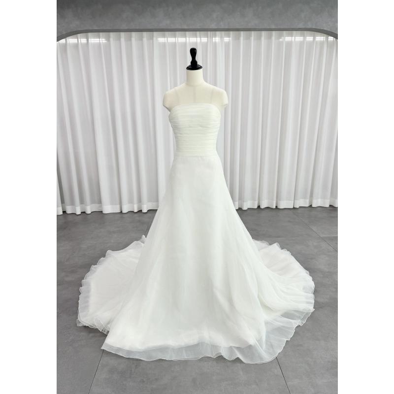 ホワイトワン WHITE ONE Aライン ウェディングドレス オフホワイト 白 ファーストオーナー 2way ワンショルダー_1