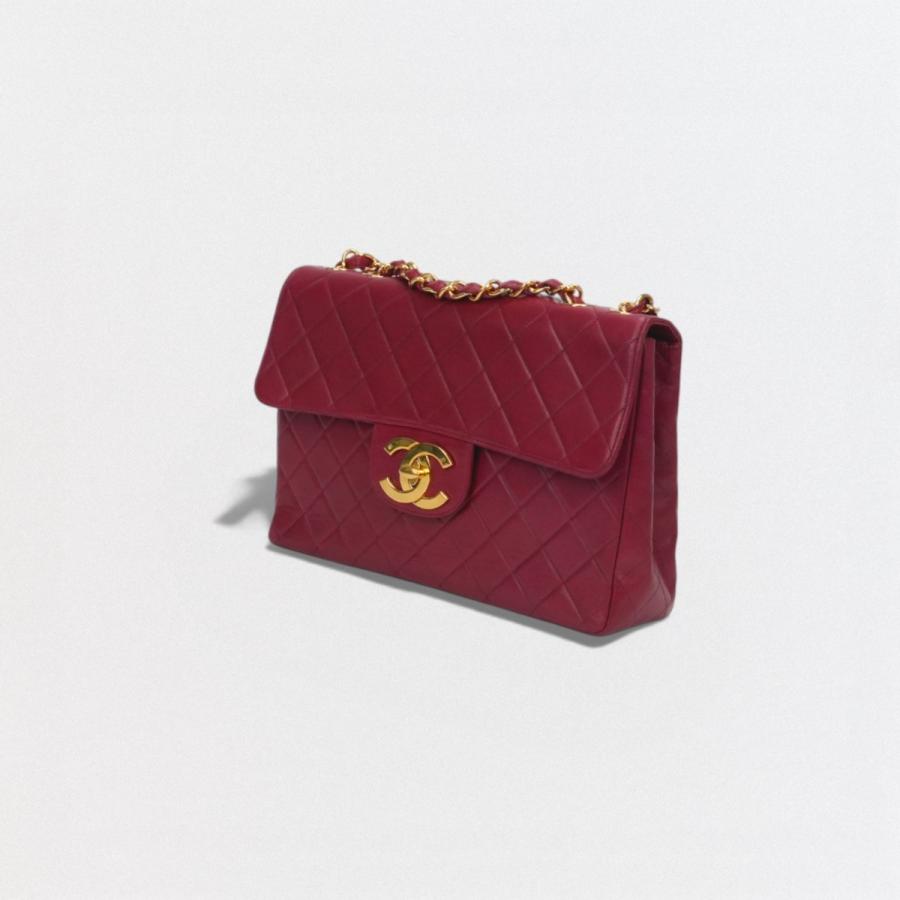 シャネル CHANEL マトラッセ マトラッセ30 デカマトラッセ デカマト バッグ ショルダーバッグ ラムスキン レッド Red 赤
