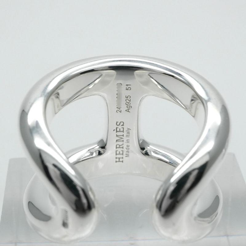 エルメス HERMES オスモズ リング 指輪 Ag925 シルバー シェーヌ_5
