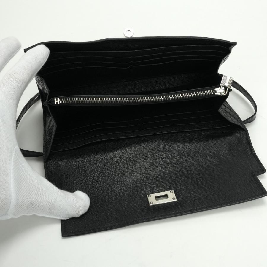 エルメス HERMES ケリーウォレット ケリーウォレットロング 財布 長財布 ロングウォレット アリゲーター クロコダイル