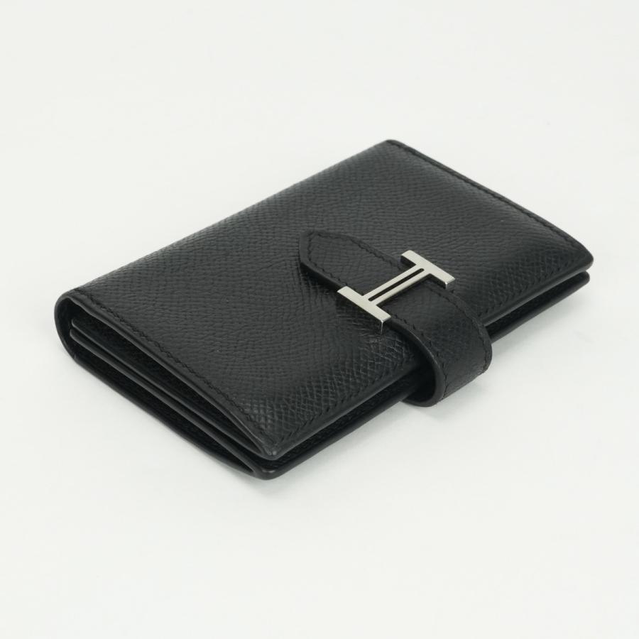 新品 エルメス  HERMES ベアン  ミニ 黒 エルメス 財布 ベアン ミニ モノクローム ミニ財布 黒 ノワール