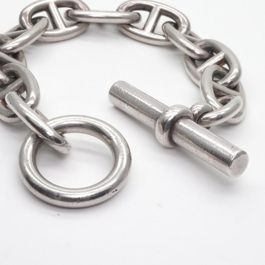 エルメス HERMES シェーヌダンクル ブレスレット バングル カフ 925 銀