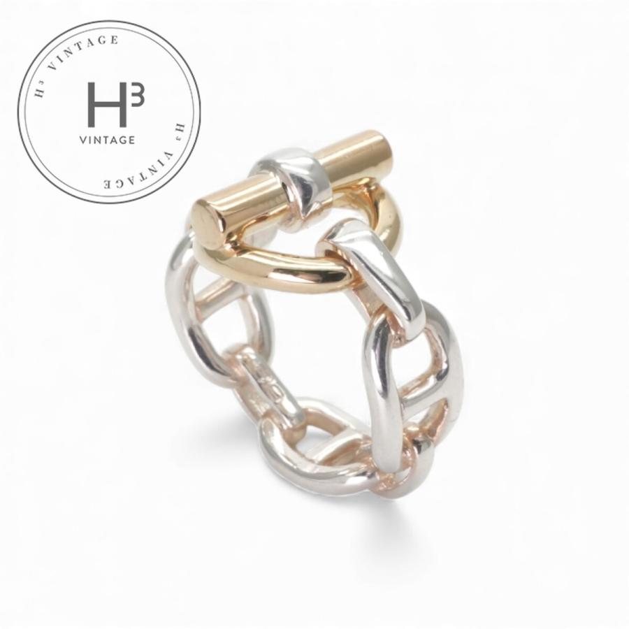 HERMES（エルメス） アンシェネ リング 指輪 750/925 シルバー 金 : H3 