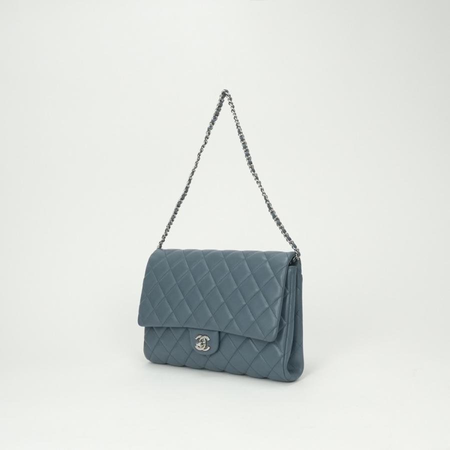 シャネル CHANEL マトラッセ バッグ ショルダーバッグ ラムスキン ブルー Blue 青 シルバー金具_1