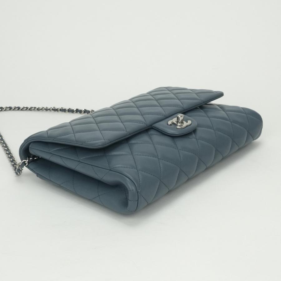 シャネル CHANEL マトラッセ バッグ ショルダーバッグ ラムスキン ブルー Blue 青 シルバー金具_4