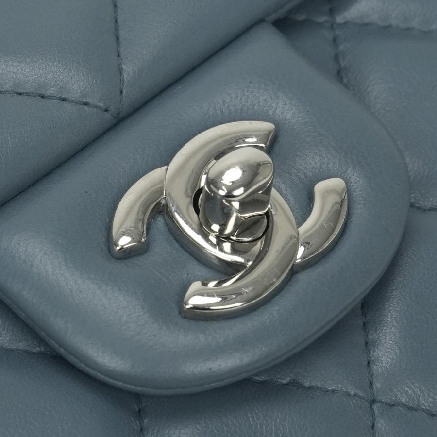 シャネル CHANEL マトラッセ バッグ ショルダーバッグ ラムスキン ブルー Blue 青 シルバー金具_6
