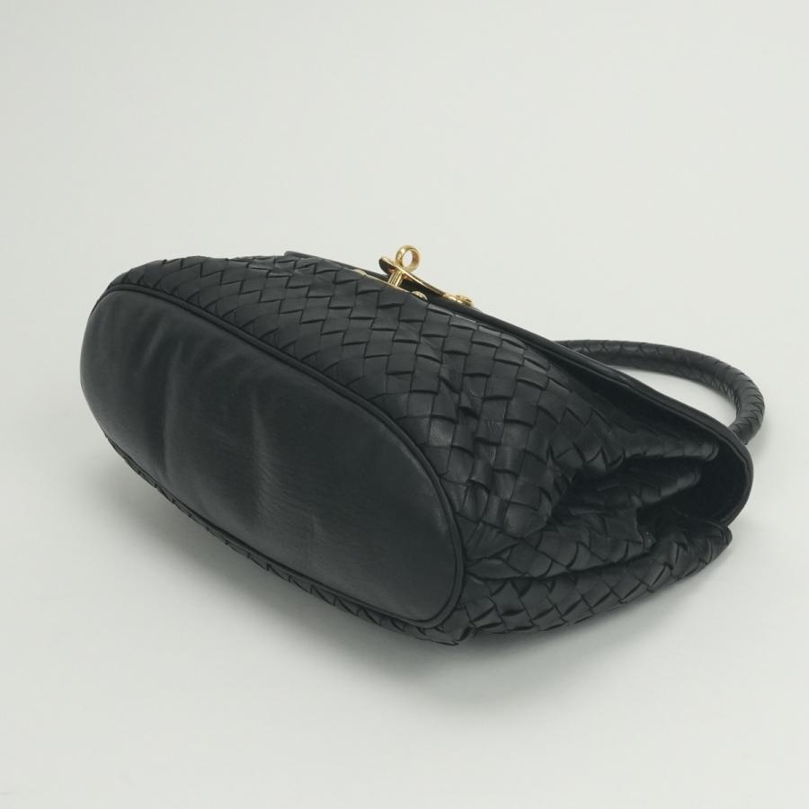 ボッテガヴェネタ BOTTEGAVENETA ボッテガ Bottega Veneta イントレチャート バッグ トートバッグ レザー ブラック Black 黒_4