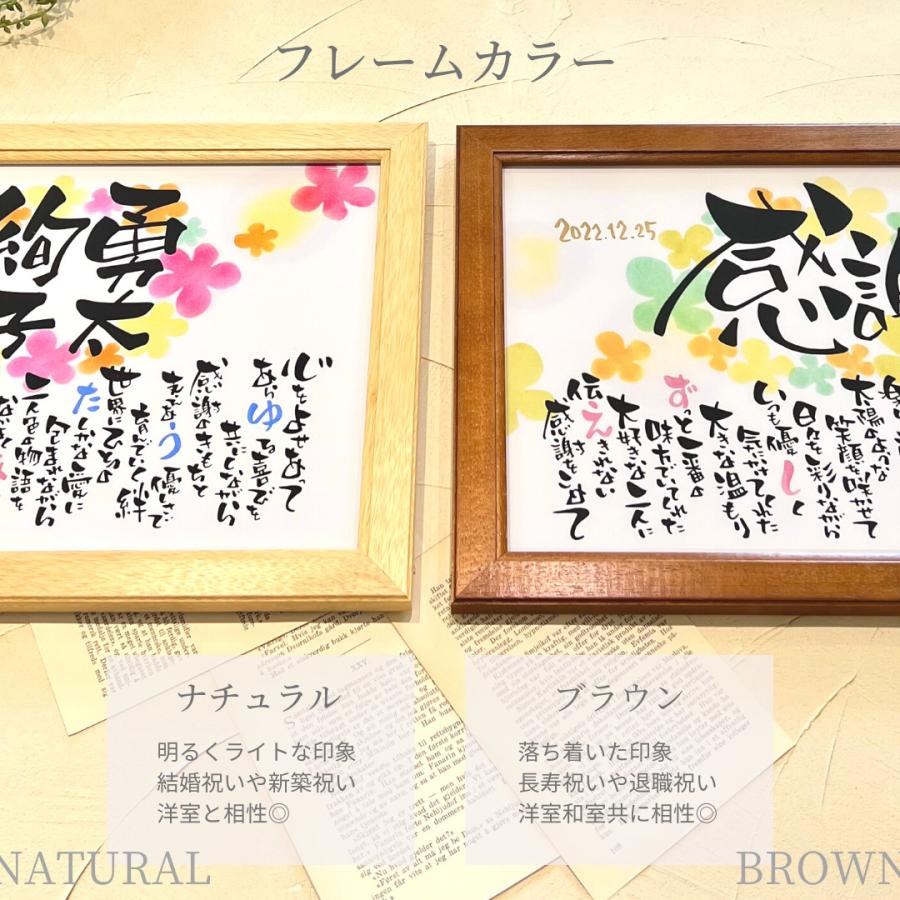 手書き/友禅千代紙】 卒寿 おもいやりポエム 30×41cm 名前入り ポエム