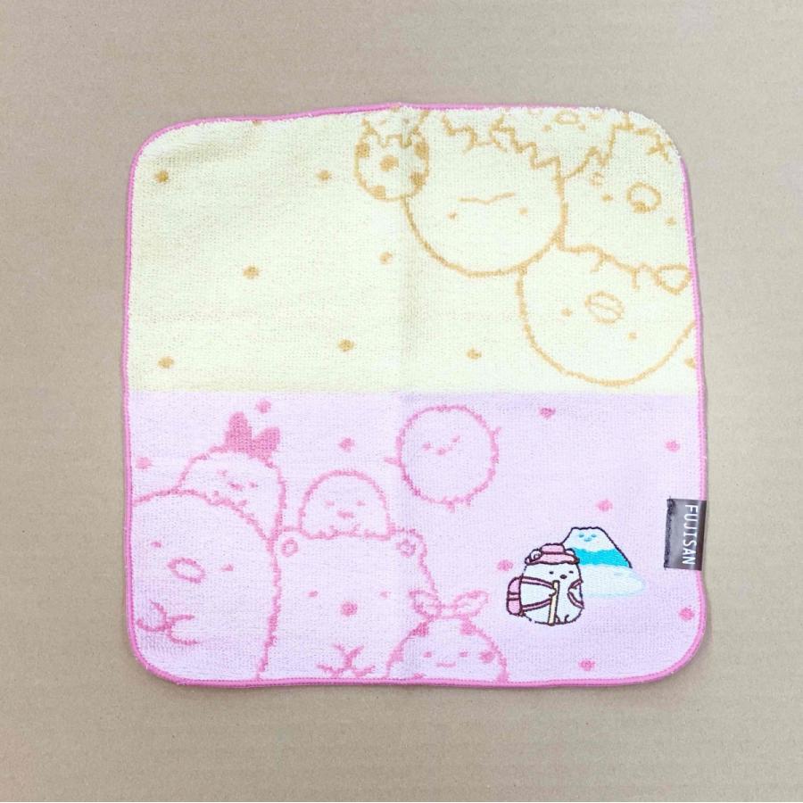 キャラクタータオル ピンク 黒 約30cm x 40cm タオルハンカチ 通販タオルハンカチ キャラクター ミニタオル