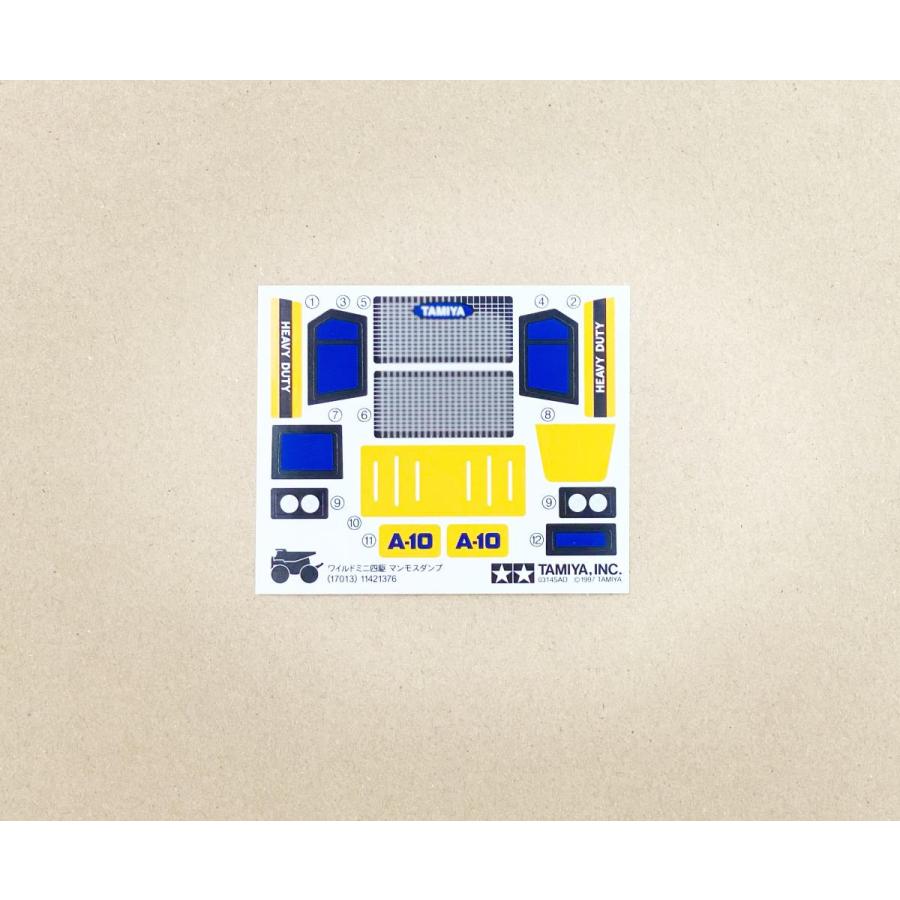 マンモスダンプ ステッカー ワイルドミニ四駆１７０１３ ばら売り 注目の