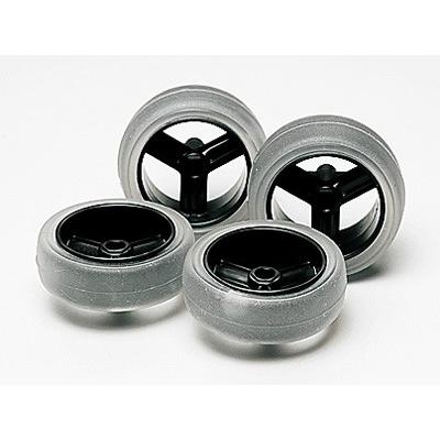 ミニ四駆 15366 大径カーボンホイールセット（ソフトスリック