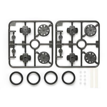 ミニ四駆 15443 ローハイトタイヤ＆ワンウェイホイールセット