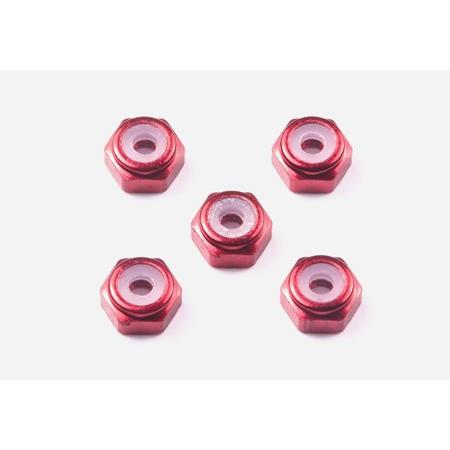 2点セット ミニ四駆 15493 2mmアルミロックナット （レッド5個） : おもちゃ