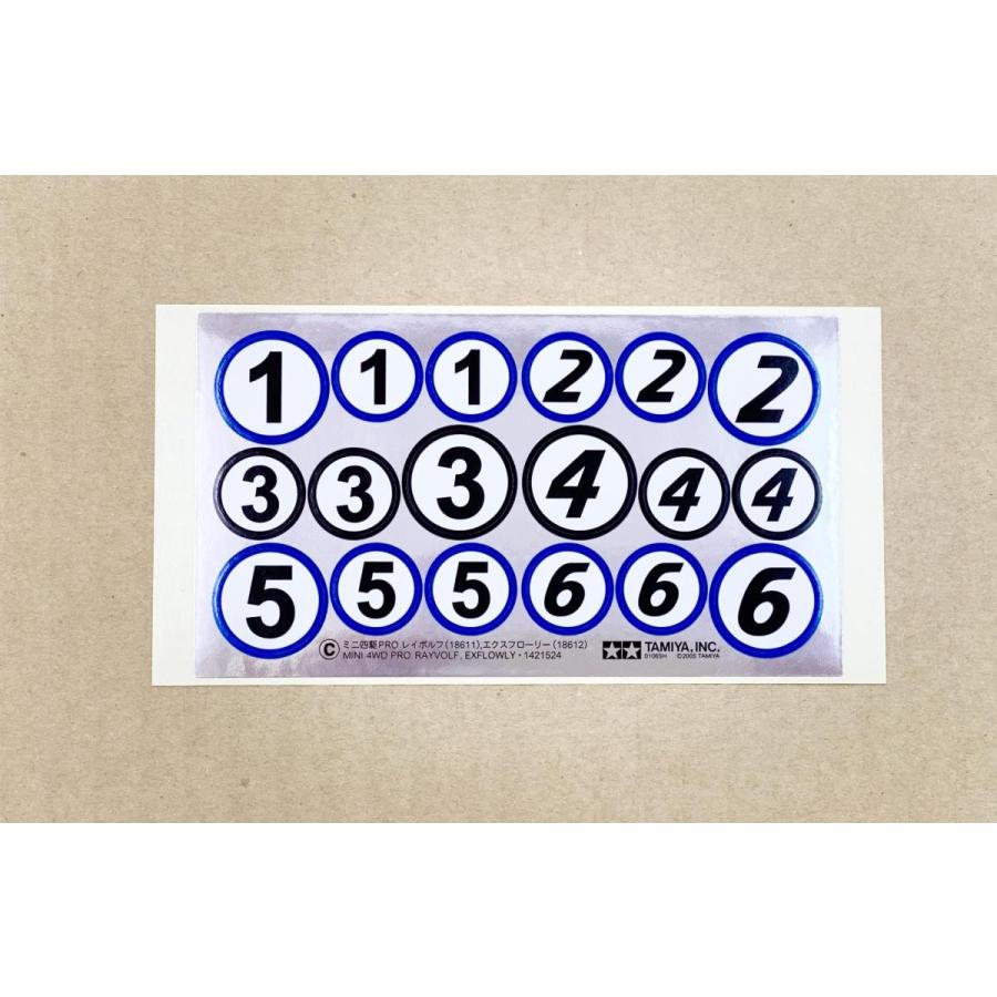 ミニ四駆 ゼッケン用ステッカー（TRFワークスJr．付属） ミニ四