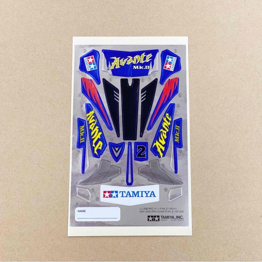 ミニ四駆　ステッカー　非売品 ミニ四駆 アバンテMk.II ステッカー ミニ四駆PRO18614 ばら