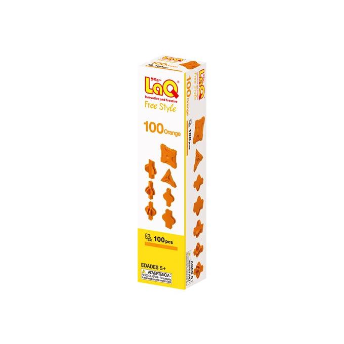 LaQラキュー　フリースタイル１００　オレンジ　１００ピース　知育玩具　日本製パズルブロック｜omokimu-laq