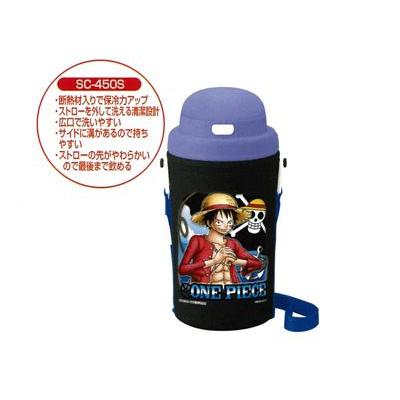 ワンピース NO.2 新世界編 ストロー付水筒(保冷タイプ) 容量450ml : お
