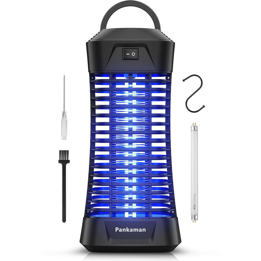 電撃殺虫器 スイッチ付き コバエ取り 殺虫灯 蚊取り 捕虫器 虫除け こばえとり 6 の商品画像