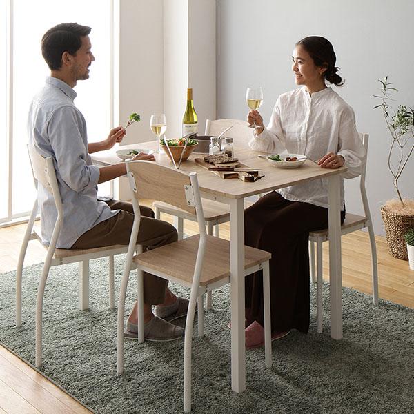 ダイニング セット 8点 分割 テーブル 180cm チェア 6脚 ナチュラル