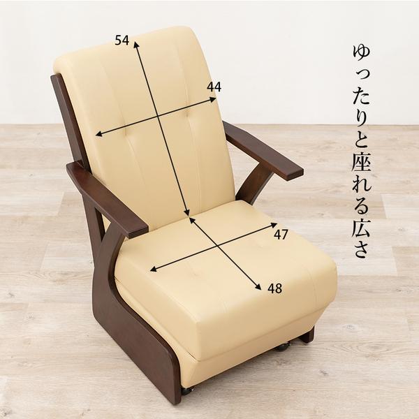 ダイニングコタツ6点セット テーブル×1、イス×4脚、こたつ布団×1 約幅135cm ブラウン 組立品 あったか 冬 スタイリッシュ インテリア 家具_17