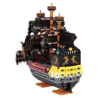 カワダ ナノブロック 海賊船 デラックスエディション NB-050 ブロック