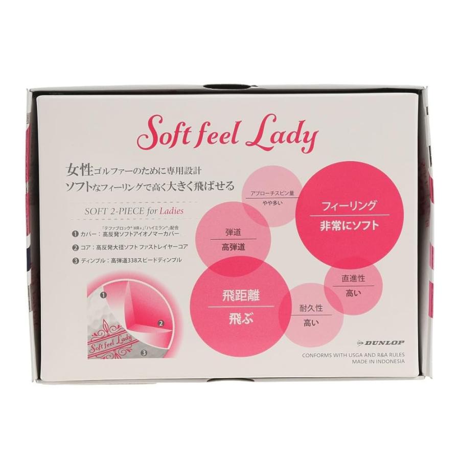 DUNLOP ダンロップ ゴルフボール SRIXON SOFT FEEL LADY 2021年モデル 1ダース(12個入り) ホワイトク SNS｜omoshirock｜02